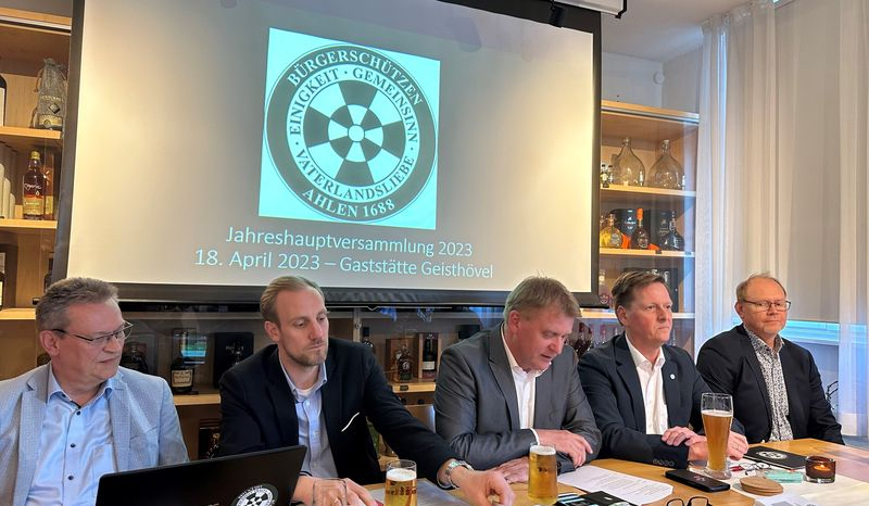 Jahreshauptversammlung der Bürgerschützen Ahlen 2023
