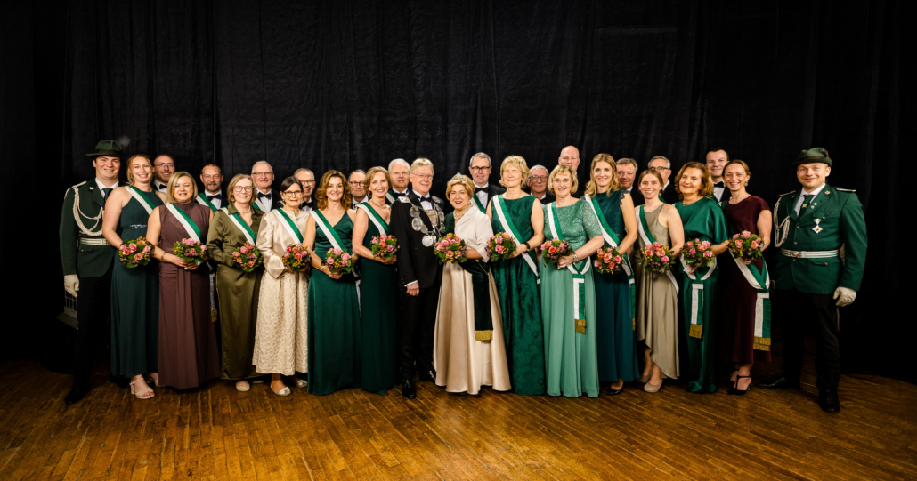 Thronfoto des Bürgerschützenvereins Ahlen vom Winterball 2026
